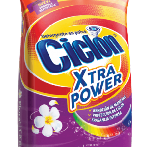 detergente en polvo ciclon xtra power floral​