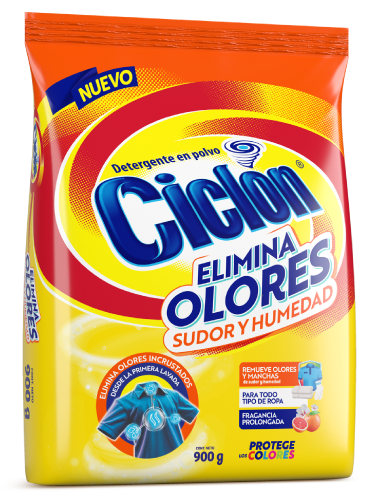 Detergente Ciclón Elimina Olores sudor y humedad