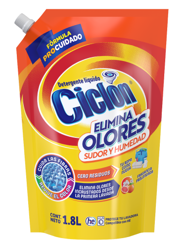 Detergente Ciclón Elimina Olores sudor y humedad